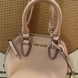 Steve Madden Pink Satchel with Textured Leather and Dome Shape